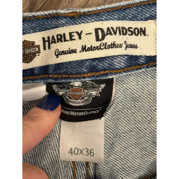 Harley-Davidson Genuine MotorClothes Jeans 40x36 Men’s Classic Light Wash - Picture 7 of 9